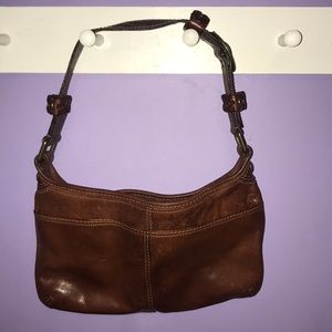 Leather coach purse